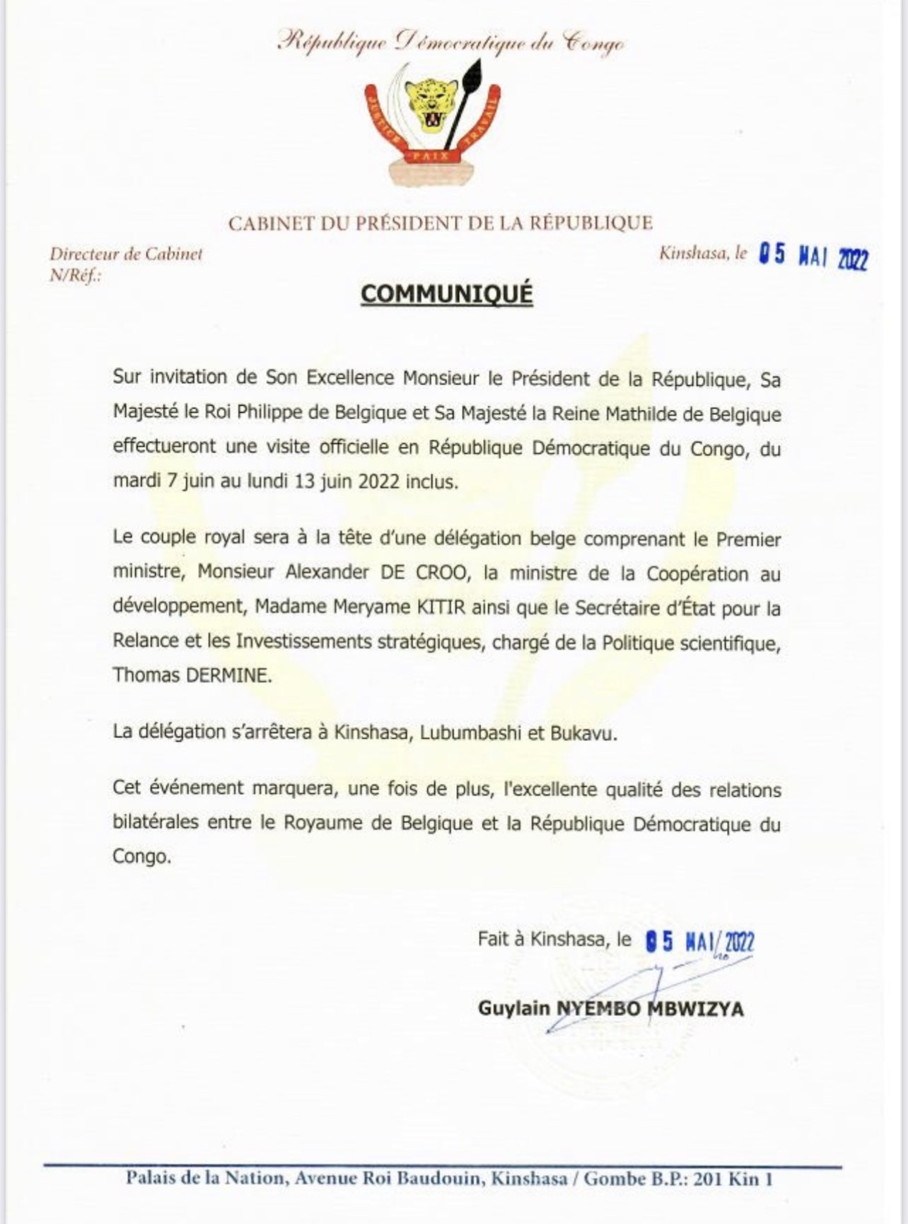 Communiqué de presse 